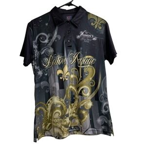 USBC Women's Bowling Championship Shirt Small Black Gold Baton Rouge Louisiana